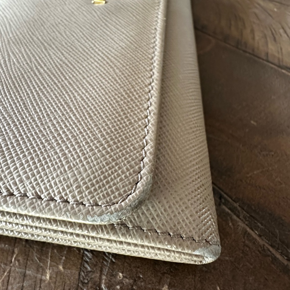 Prada Beige Saffiano Continental Wallet - Picture 13 of 16